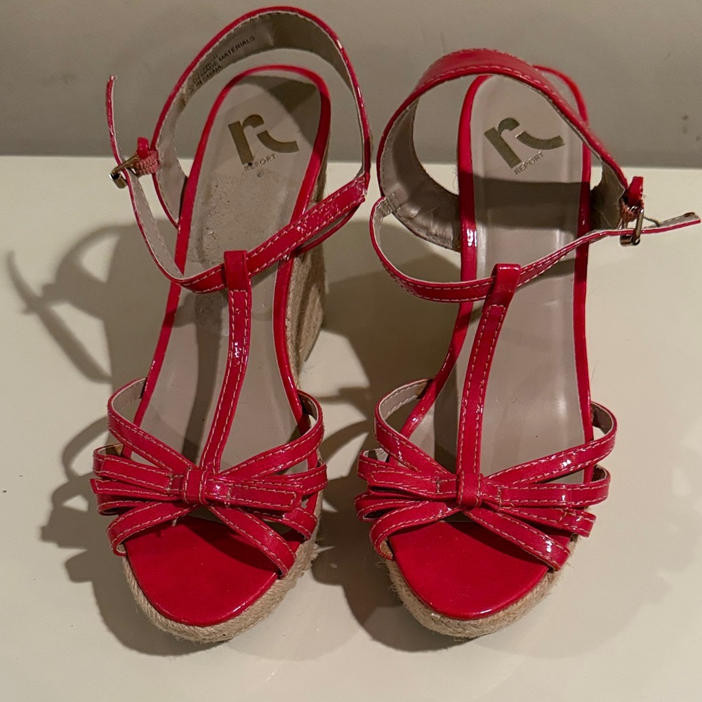 Report Red Espadrille Sandals